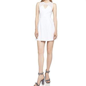 BCBGeneration Women's Mesh Panel White Cocktail Dress